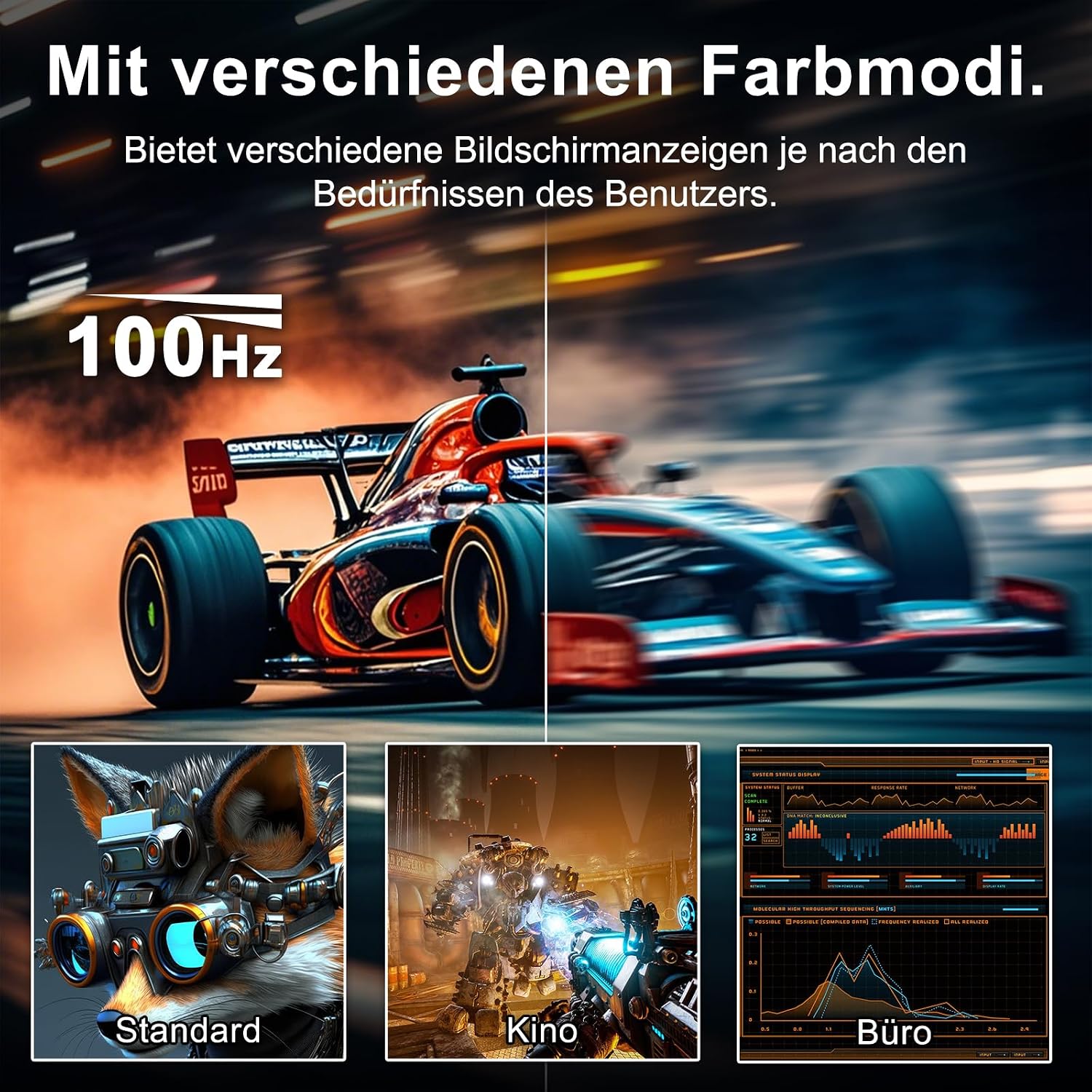 Thumbnail 1 de Minifire Curved Monitor 27" 100 Hz PC-Bildschirm