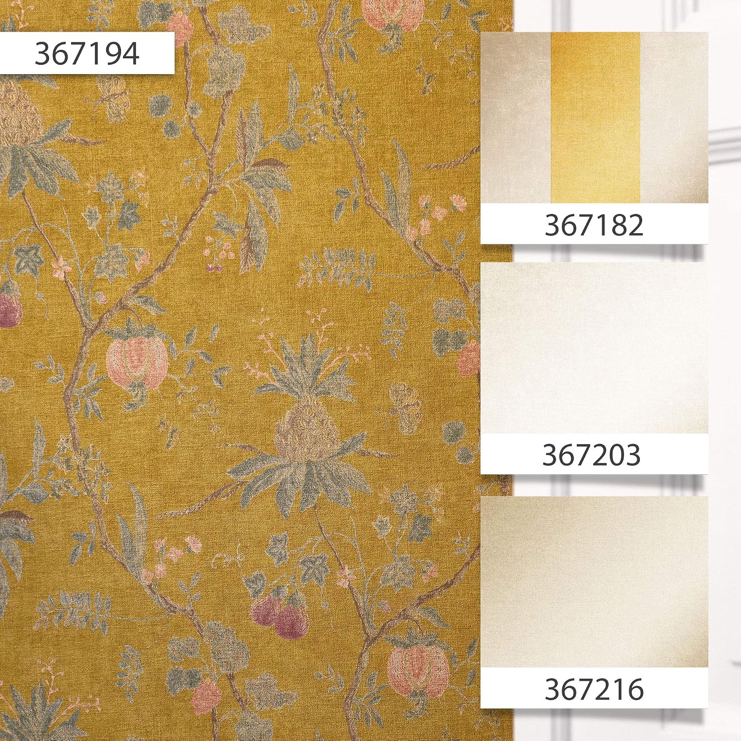Thumbnail 9 de Livingwalls Papel Pintado Floral Amarillo y Verde