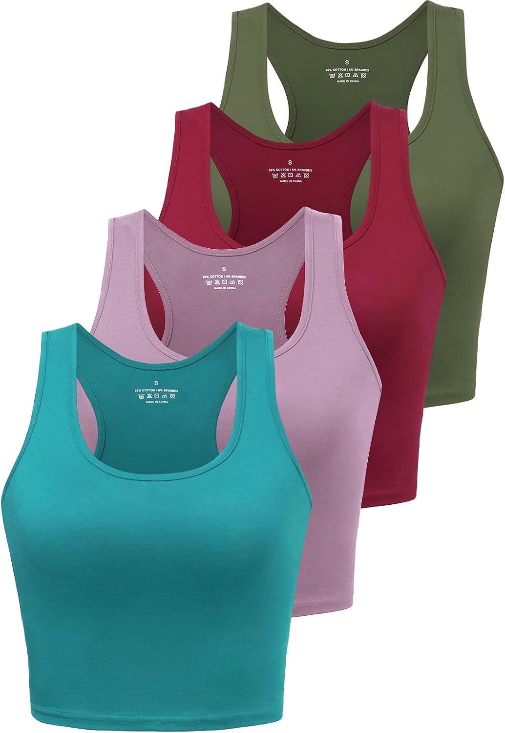 Thumbnail 5 de Porvike Sports Crop Tank Tops 3-Pack 🏃♀