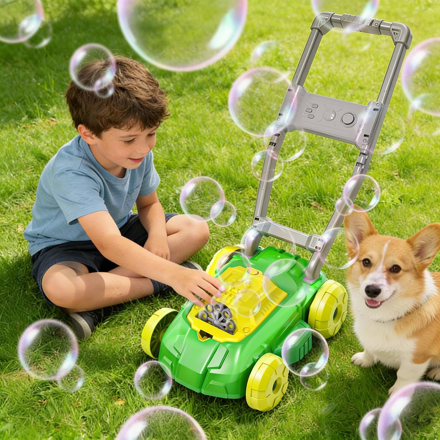 Thumbnail 6 de WOANZZ Bubble Lawn Mower for Toddlers (1-3) – Auto Bubble Blower with Music, 30-Piece Gift Set
