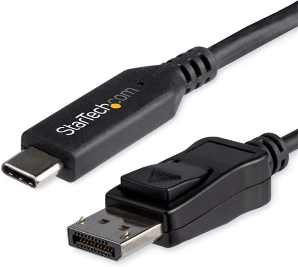 Detalle de StarTech USB-C to DisplayPort 1.4 Cable (CDP2DP146B) – 6 ft / 1.8 m, 8K 60Hz, HDR, DSC, DP Alt Mode