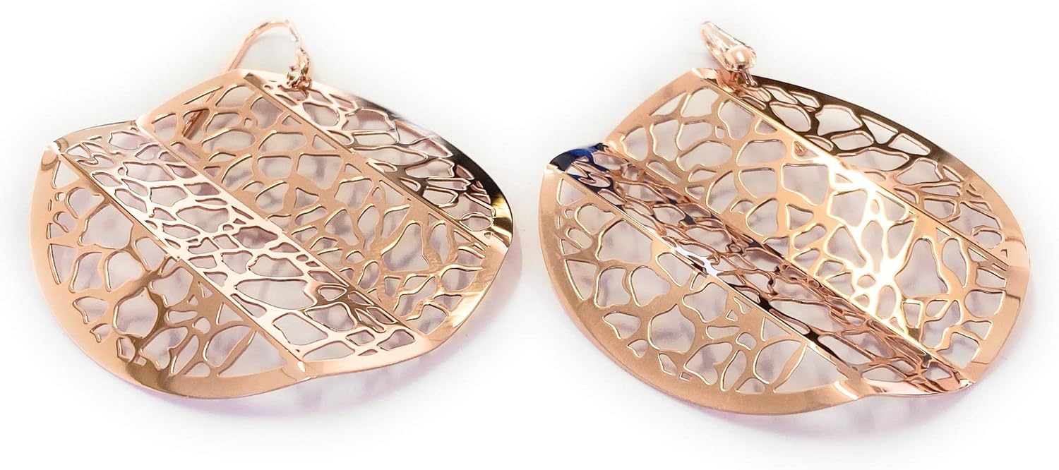 Thumbnail 1 de 10:10 Orecchini origami in argento 925 placcati in oro rosa 18kt — artigianalità italiana