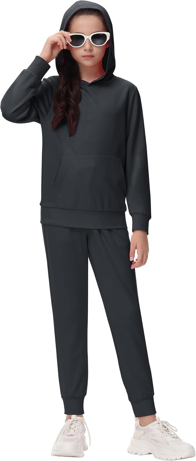 Thumbnail 2 de MoFiz Girls’ Two-Piece Tracksuit Set with Long-Sleeve Pullover Hoodie