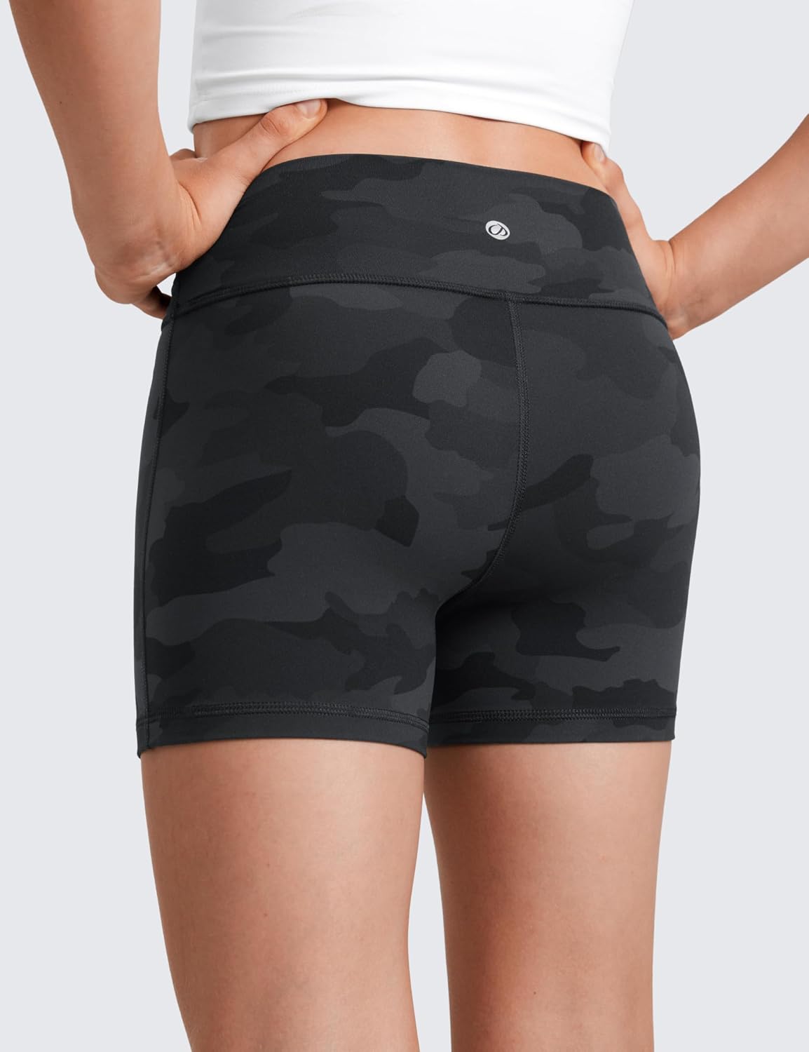 Detalle de CRZ YOGA Ragazze Butterluxe Athlétique: pantaloncini motard a vita alta per danza, yoga e sport