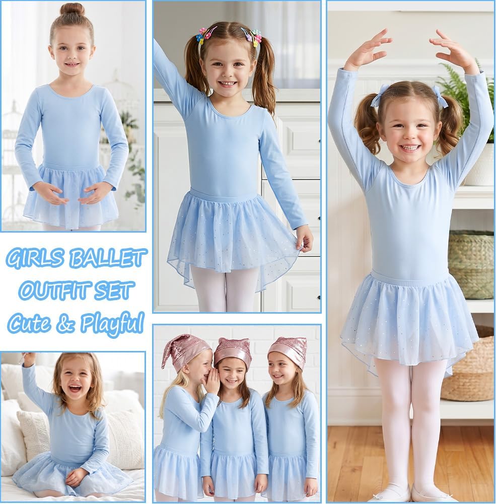 Thumbnail 6 de AOOWU 5773683 Girls’ Two-Piece Ballet Leotard with Sequin Tulle Skirt
