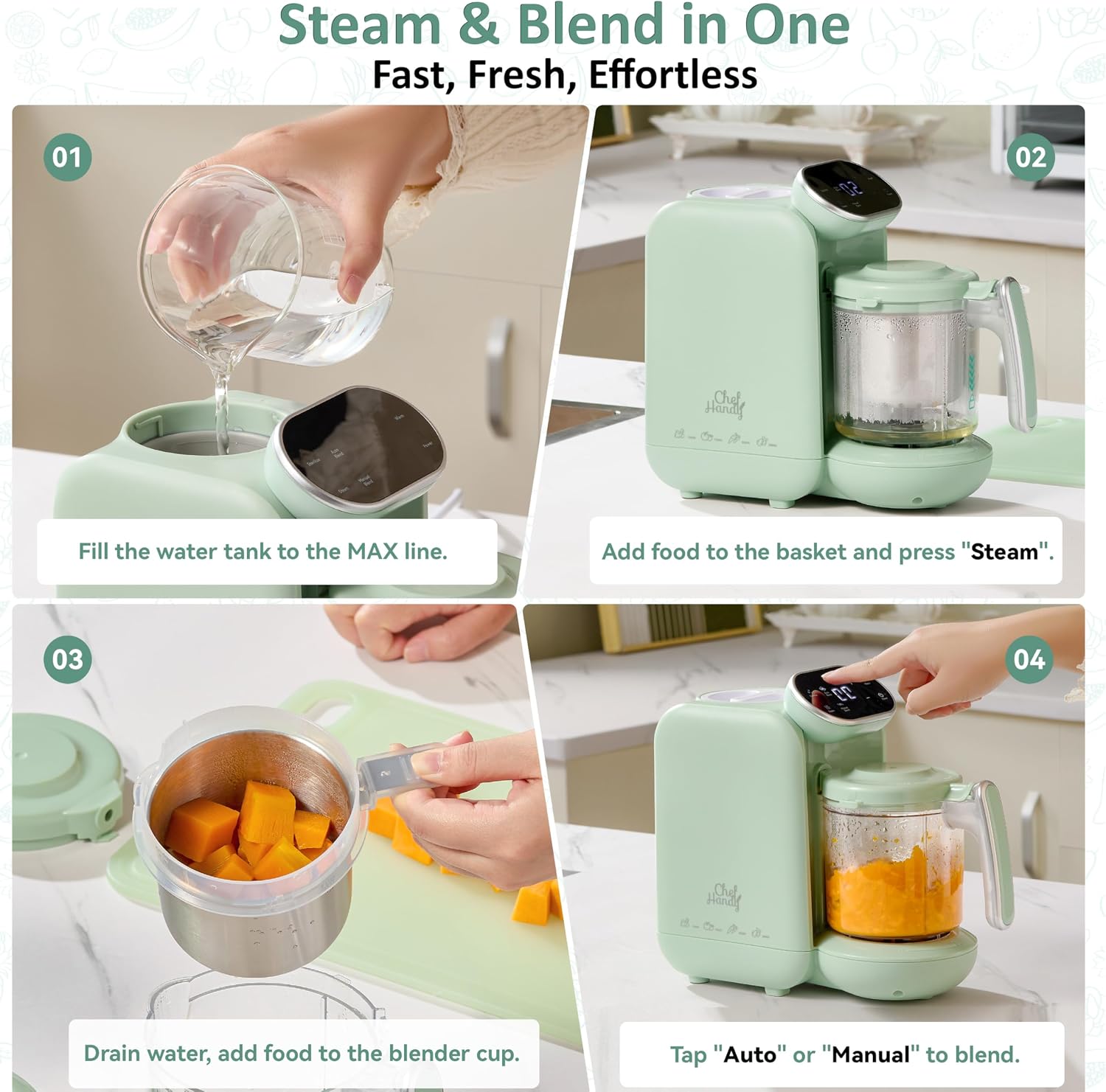 Thumbnail 5 de Chefhandy Baby Food Maker 5‑in‑1, Touchscreen