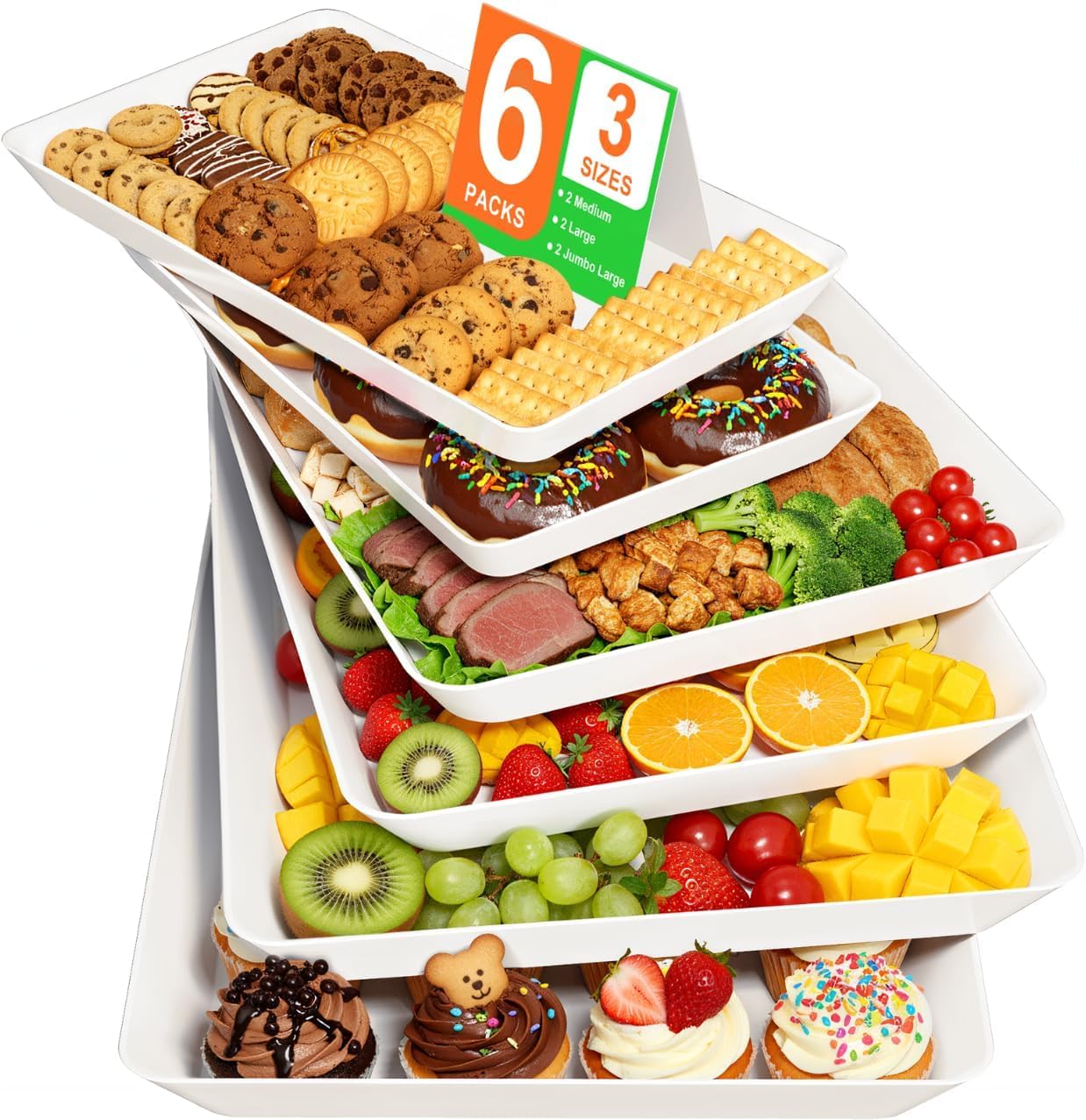 Detalle de SmartTrends Serving Tray Set, 6-Pack