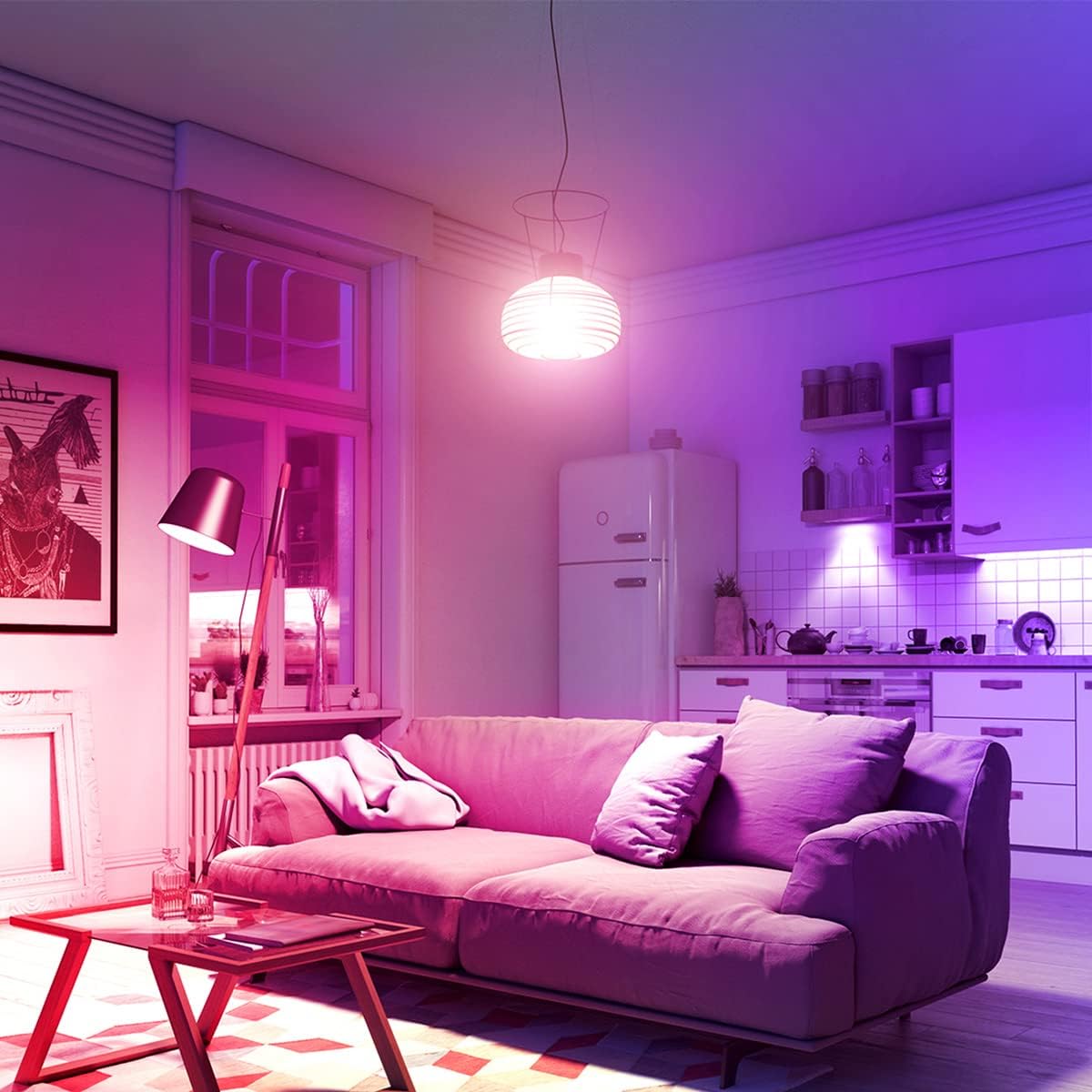 Thumbnail 6 de Lepro 9W E27 LED Lampe mit Bluetooth App-Steuerung – RGBW, 16 Farben, 2700K–Kaltweiß, dimmbar, Gruppensteuerung