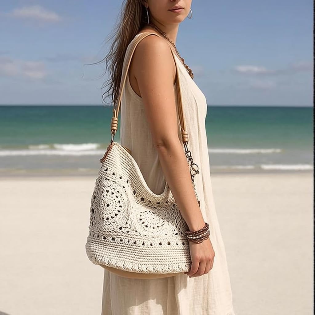 Detalle 2 de The Sak Sequoia Hobo Bag – Hand Crochet Large Everyday & Travel Purse