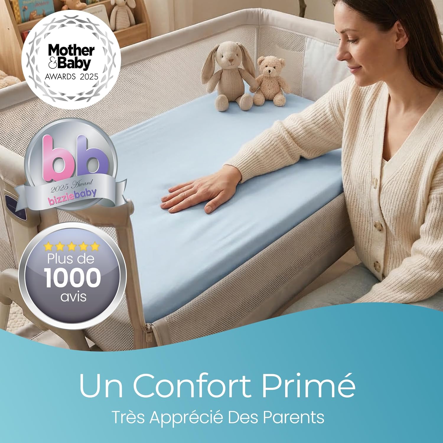 Thumbnail 3 de Drap Housse Cododo 50 x 90 cm Lot de 2 – 100% coton bio, respirant et doux | Comfier Sleep
