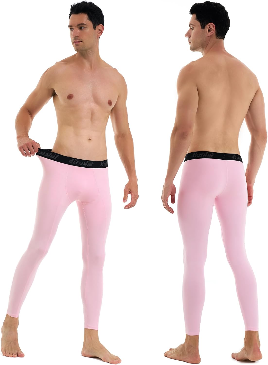 Detalle 2 de Runhit Men's Compression Pants Polyester-Spandex