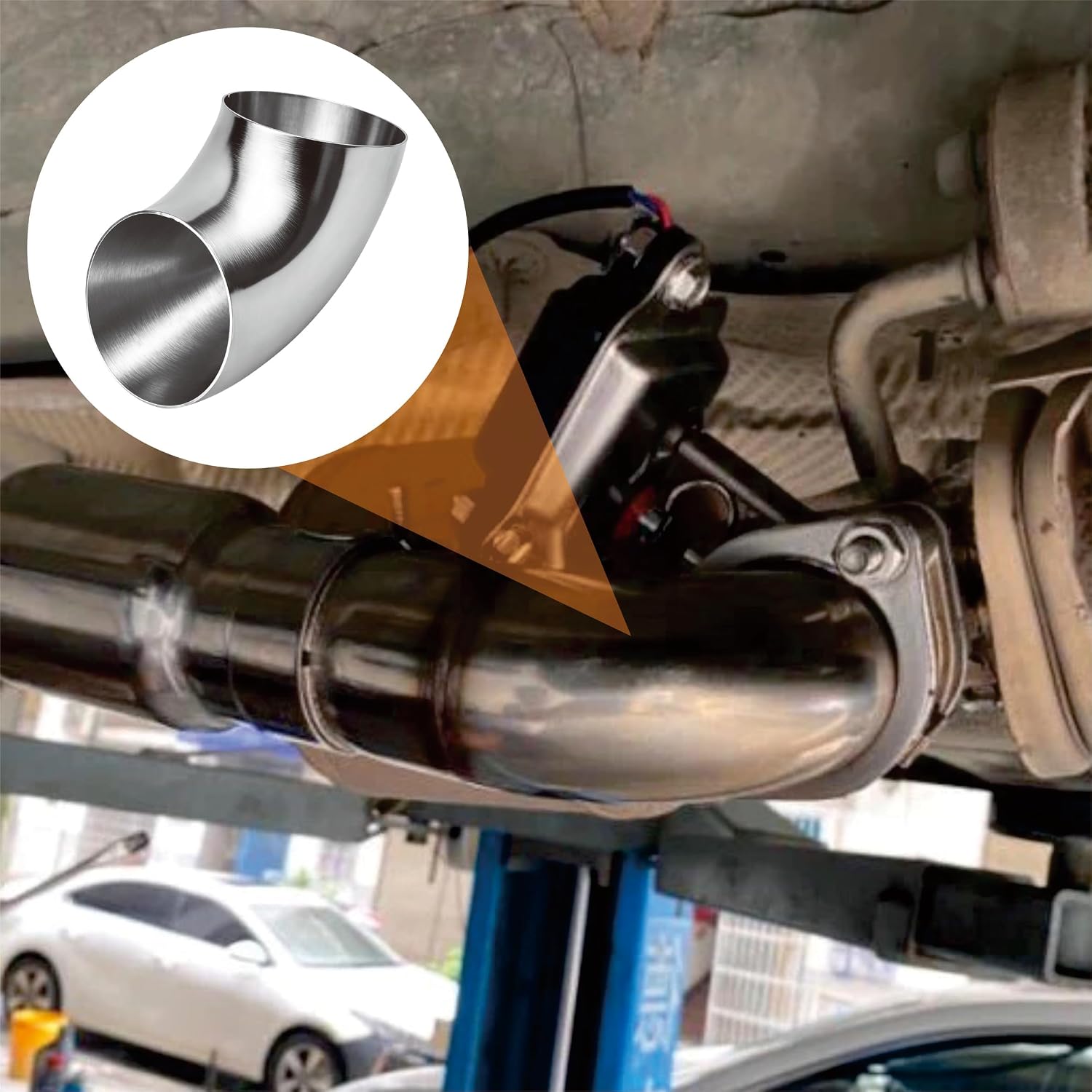 Thumbnail 5 de 4PCS 2.5" 90° Mandrel Bend Stainless Steel Elbow (OD 63.5mm) – 304 Grade for Exhaust, HVAC and Custom Fabrication