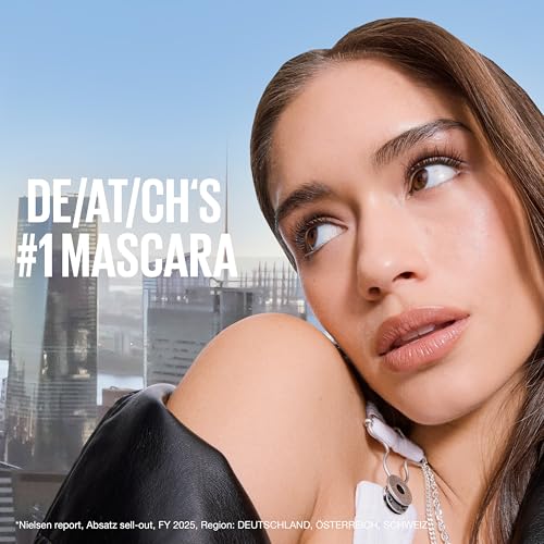 Detalle de Maybelline New York Sky High Cosmic Black Mascara – extreme Länge & kosmisches Volumen
