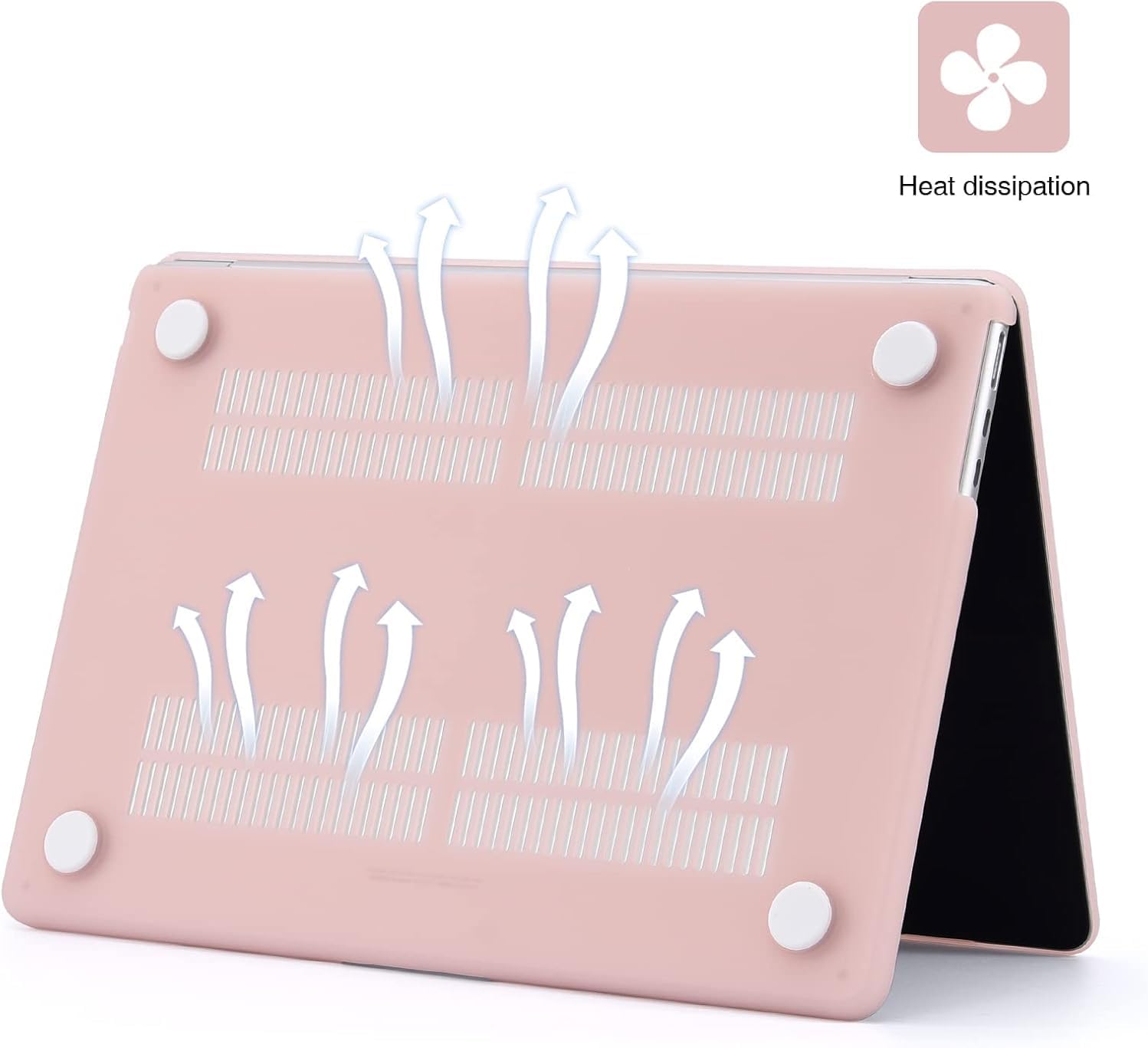 Detalle de EooCoo Hülle für MacBook Air 15 Zoll M2/M3 (A2941/A3114) – Rose, ultradünn, matte Hartschale