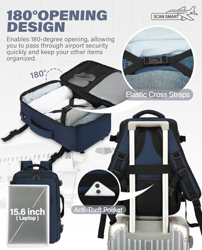 Detalle 2 de VANKEV 45x36x20 EasyJet Cabin Bag Underseat Travel Backpack