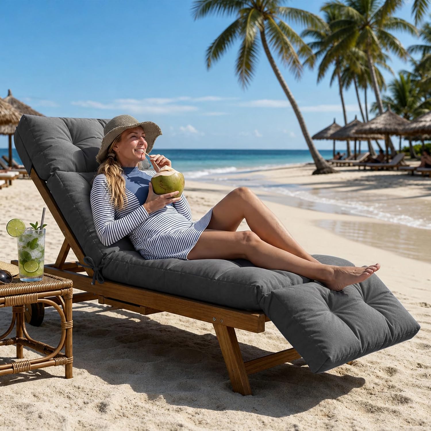 Detalle 2 de Aoxun chaise lounge cushions