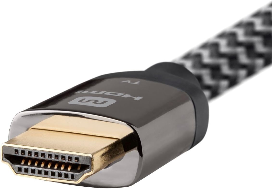 Thumbnail 3 de Monoprice 4K High Speed HDMI Cable (Braided, CL3 In-Wall Rated) 4K@60Hz, 18Gbps, HDR, 50ft, Grey