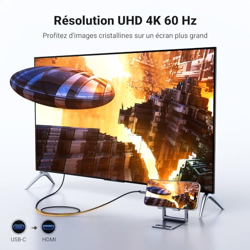Detalle de UGREEN Câble USB-C vers HDMI 4K60Hz 18Gbps Thunderbolt 4 — 2 m