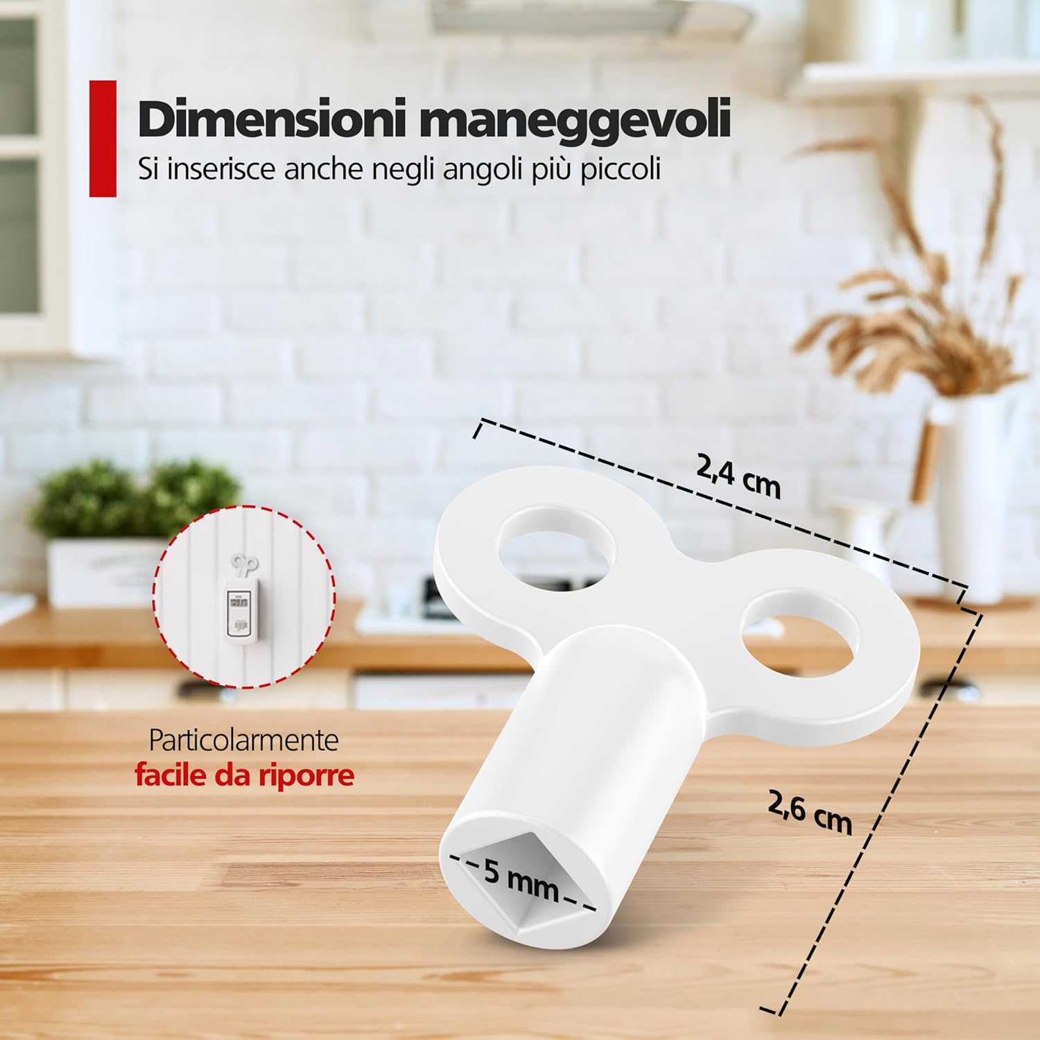 Thumbnail 1 de RAVN HAMAN set da 3 chiavi di sfiato per termosifoni in alluminio, bianche