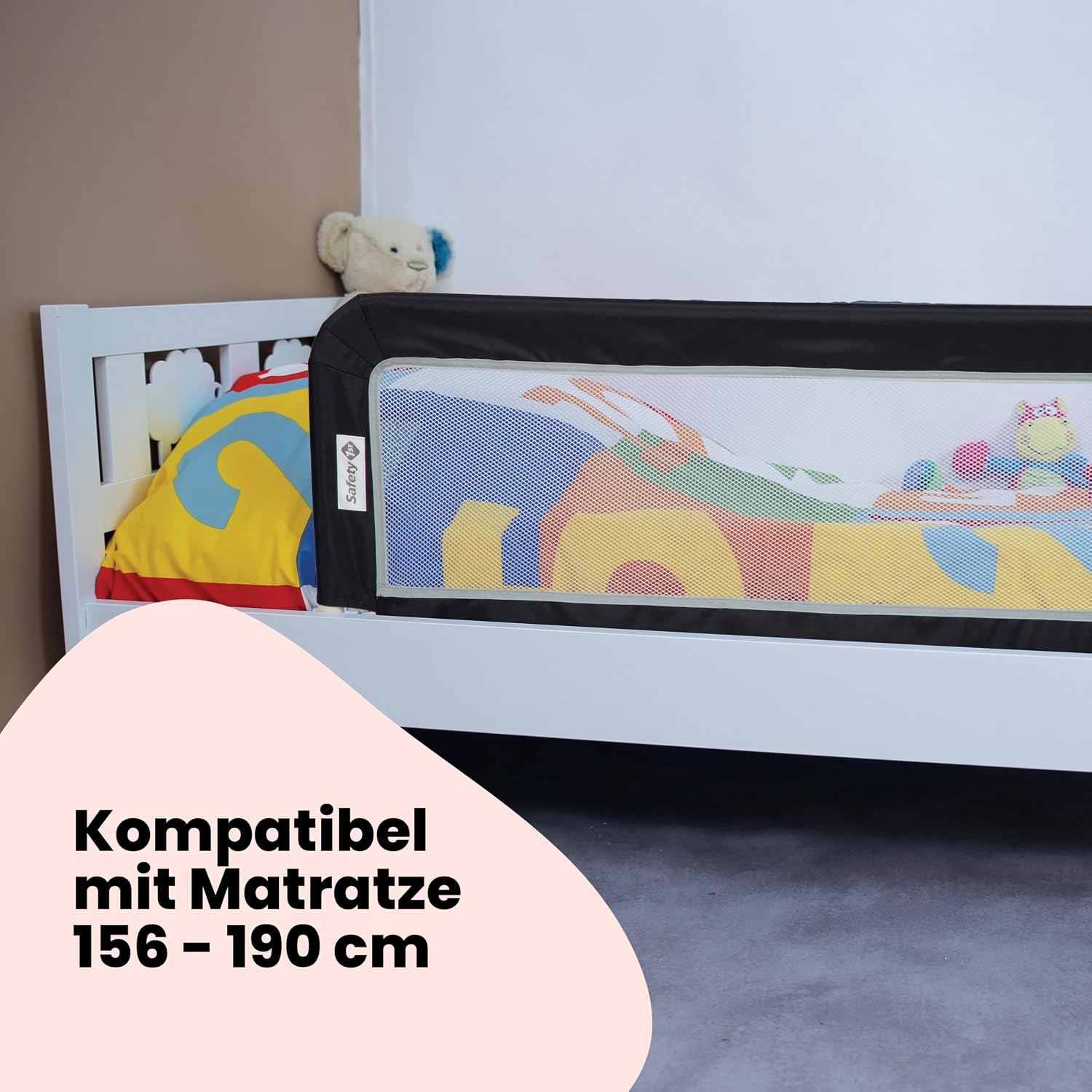 Detalle de Safety 1st Portable Bed Rail – zusammenklappbares Bettgitter für Reise und Zuhause