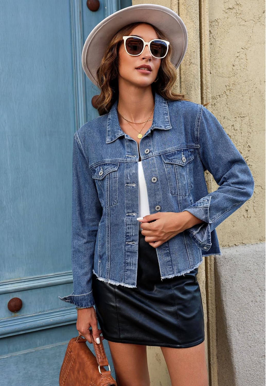 Thumbnail 6 de luvamia Denim Jacket for Women Distressed