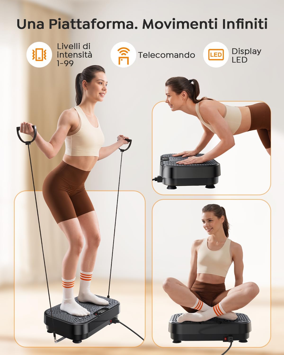 Thumbnail 6 de Pedana Vibrante Dimagrante Burever 150W: valutazione pratica per il fitness domestico