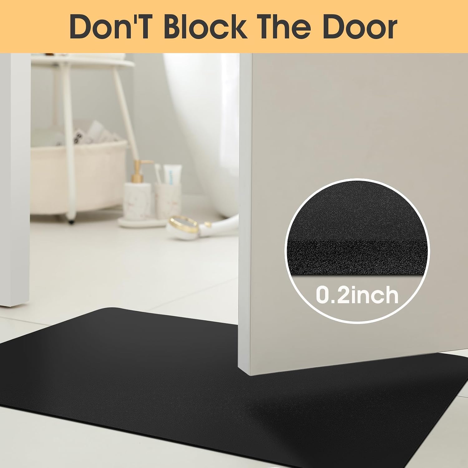 Detalle 2 de Ultra Thin Bath Mat with Non Slip Backing 24x17"