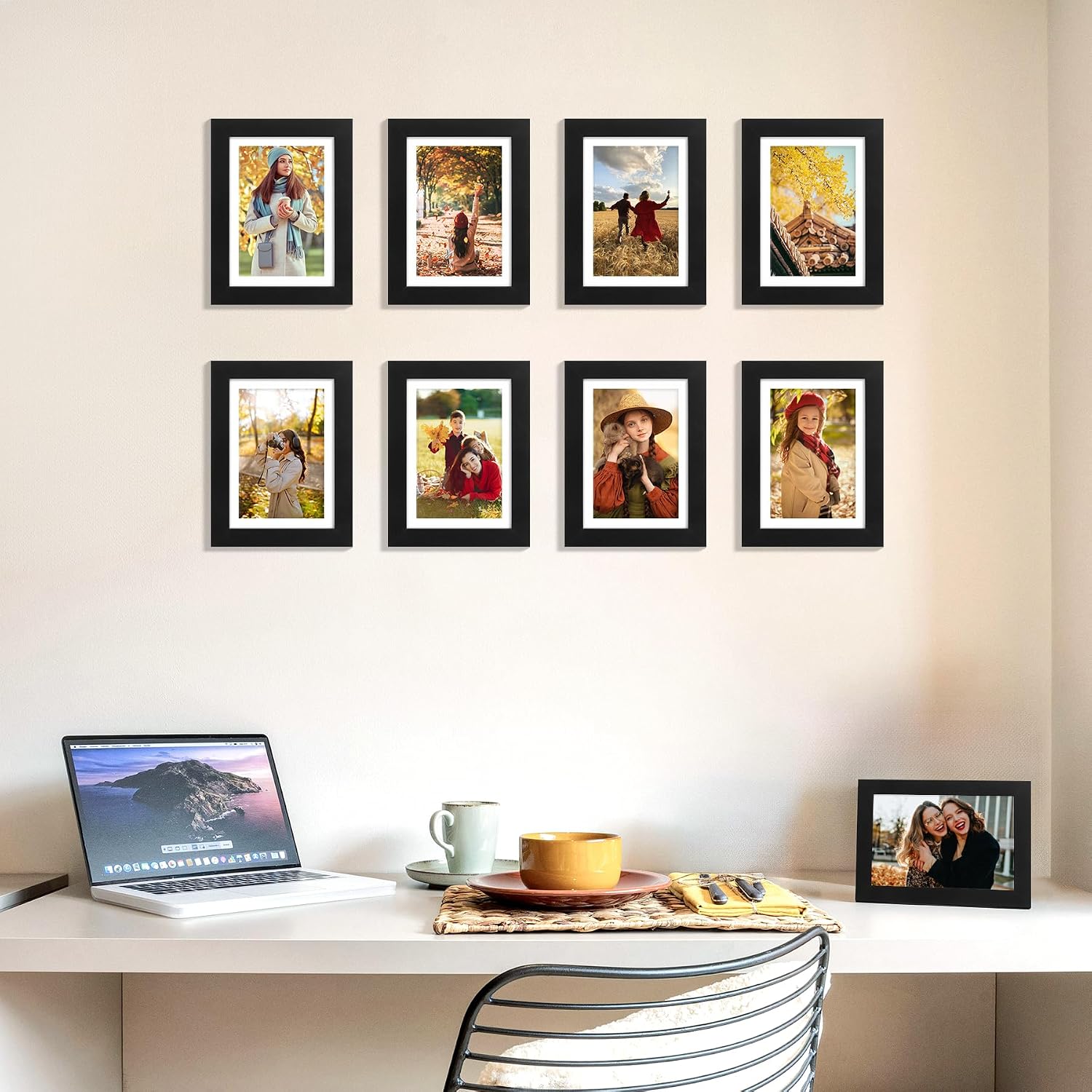 Thumbnail 1 de decorUhome 5x7 Picture Frame – Black, 1 Pack (4x6 with Mat or 5x7 without Mat)