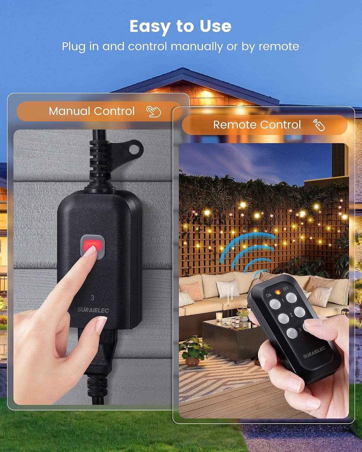Detalle 2 de SURAIELEC Wireless Outlet Kit, 15 AMP ⚡