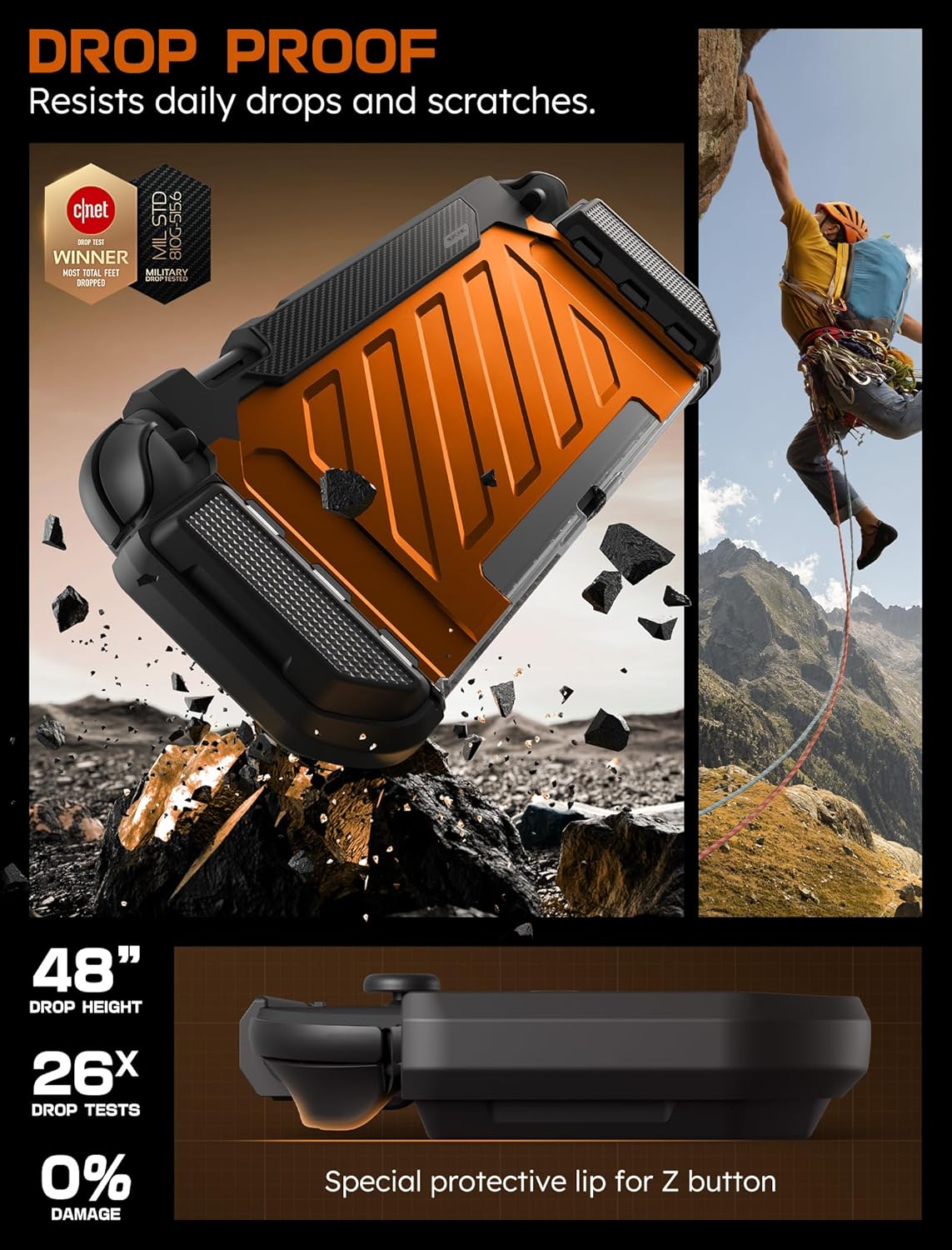 Detalle de SUPCASE Unicorn Beetle Pro Case for Nintendo Switch 2 (2025) – Coral