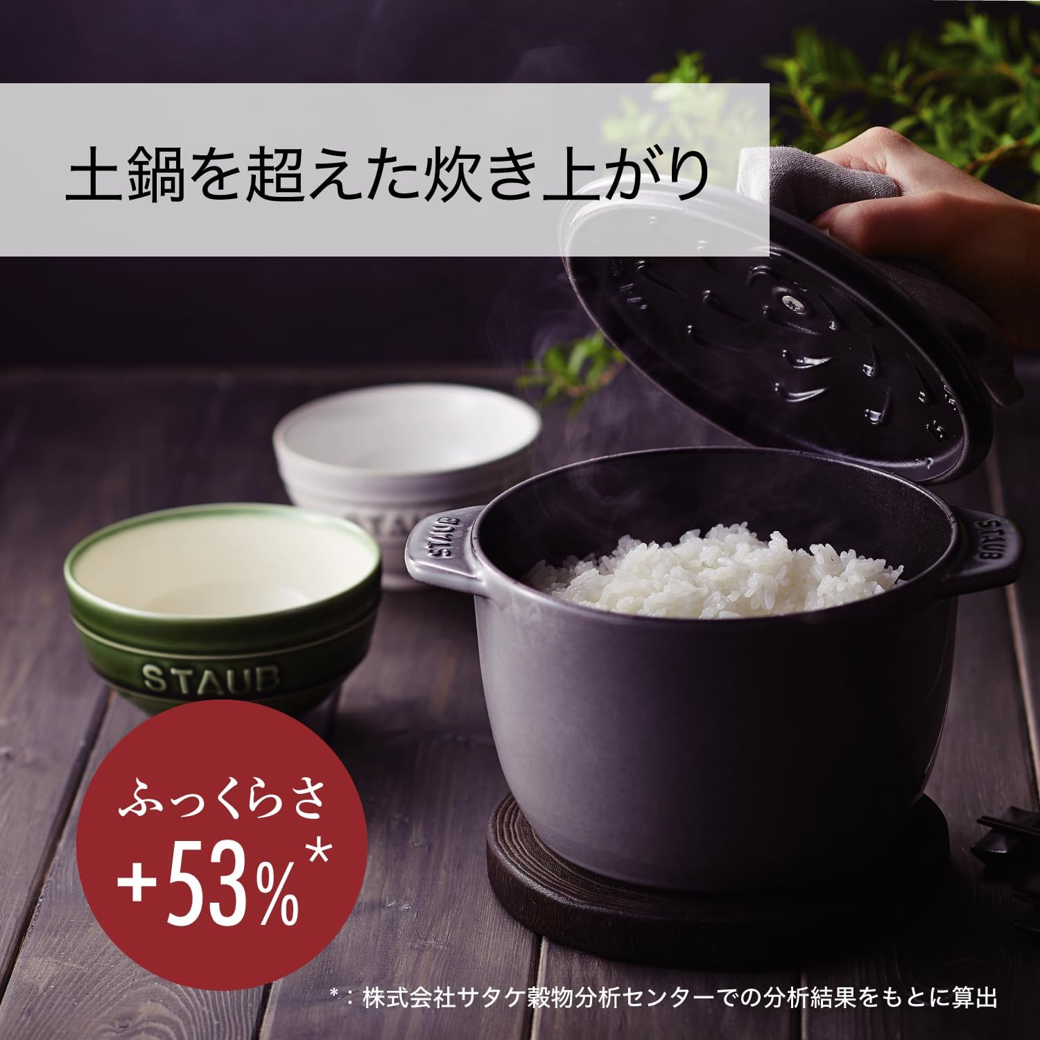 Detalle de ストウブ 40501-471 ラ・ココット de GOHAN L 20cm 炊飯鍋 カンパーニュ