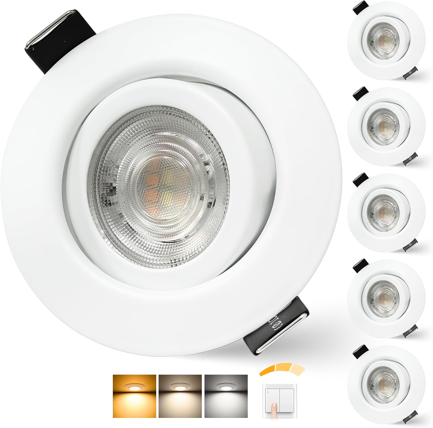 Detalle de Aulaiyi LED Einbaustrahler 230V Dimmbar 68mm