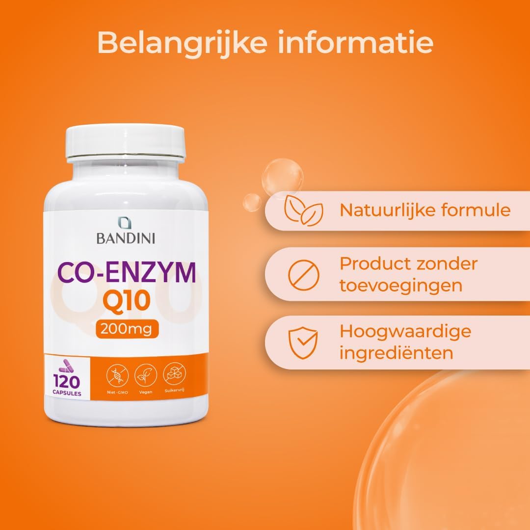 Thumbnail 6 de BANDINI Co-enzym Q10 200 mg, 120 veganistische capsules