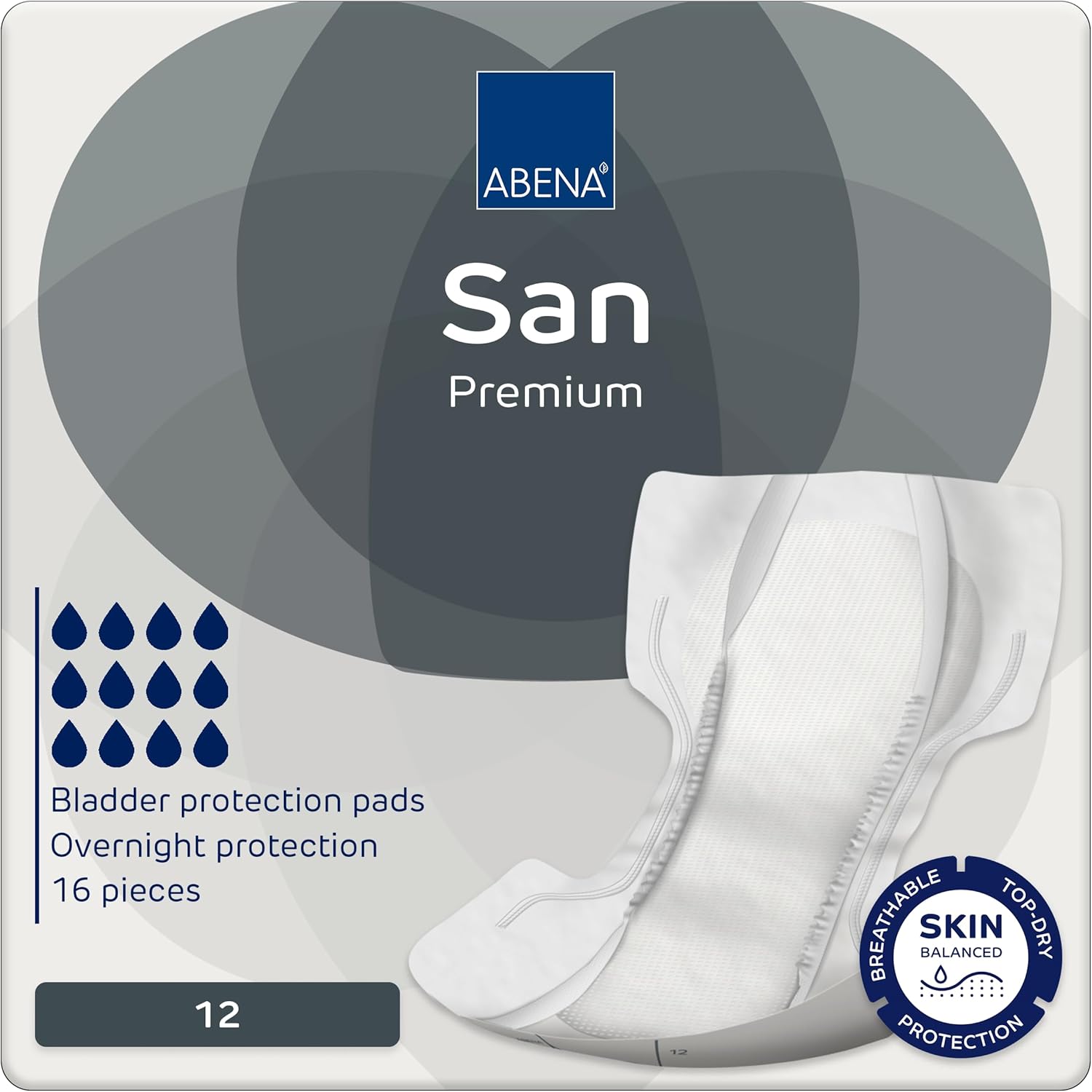 Detalle de ABENA San 12 4000ml Absorbency Premium Incontinence Pads for Men & Women