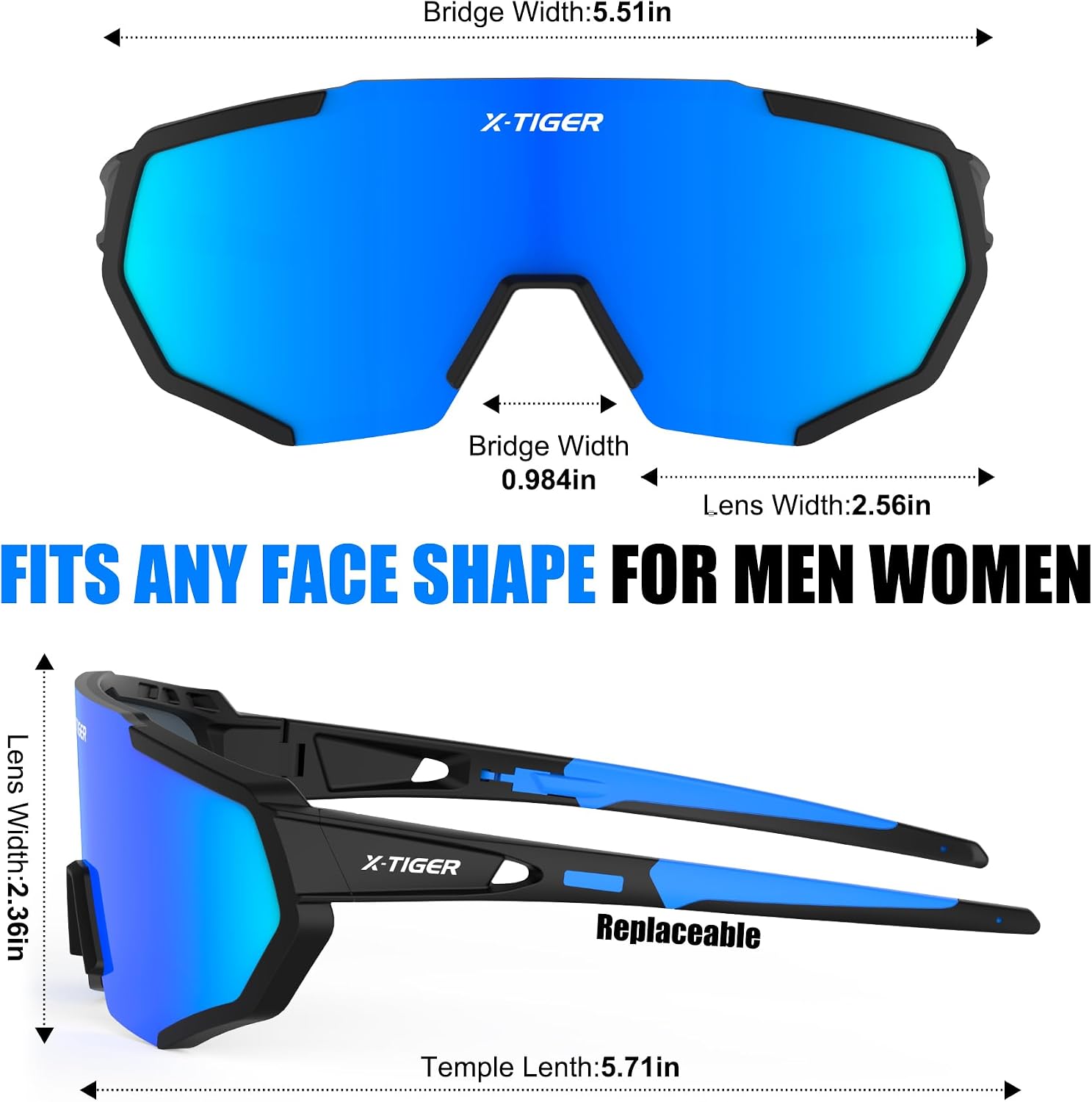 Thumbnail 6 de X-TIGER Gafas de Ciclismo 5 Lentes Intercambiables