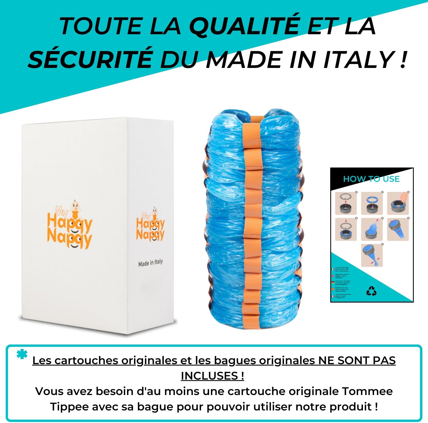 Thumbnail 4 de My Happy Nappy 12 Recharges compatibles Tommee Tippee Sangenic — Recharge Lavande 8 M et 7 Couches EVOH