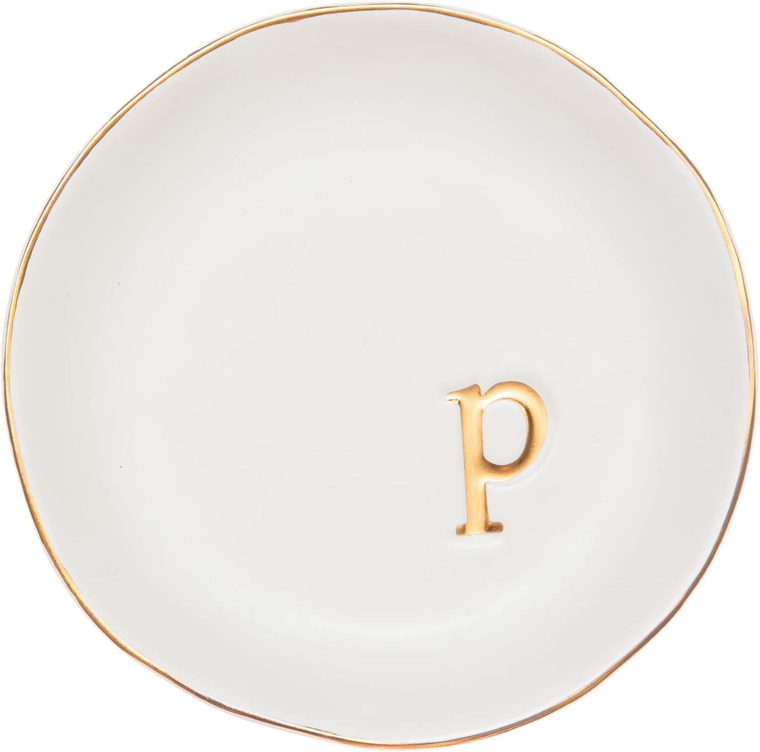 Detalle de COLLECTIVE HOME Ceramic Jewelry Tray for Rings & Accessories 4.75"