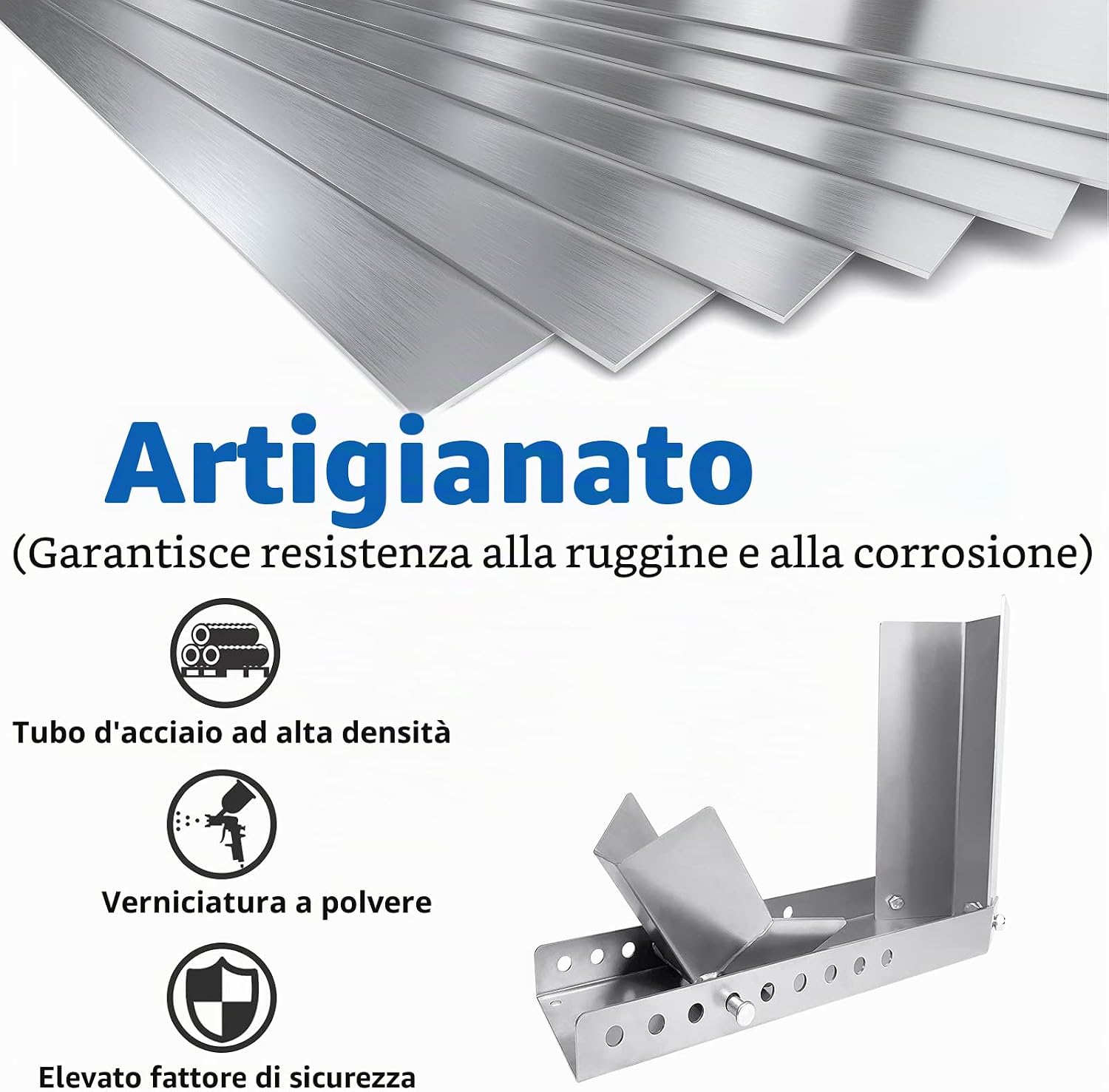 Detalle de YRHome Supporto guida di aiuto per il carico: bilanciere per moto con 3 fori di fissaggio e verniciatura a polvere