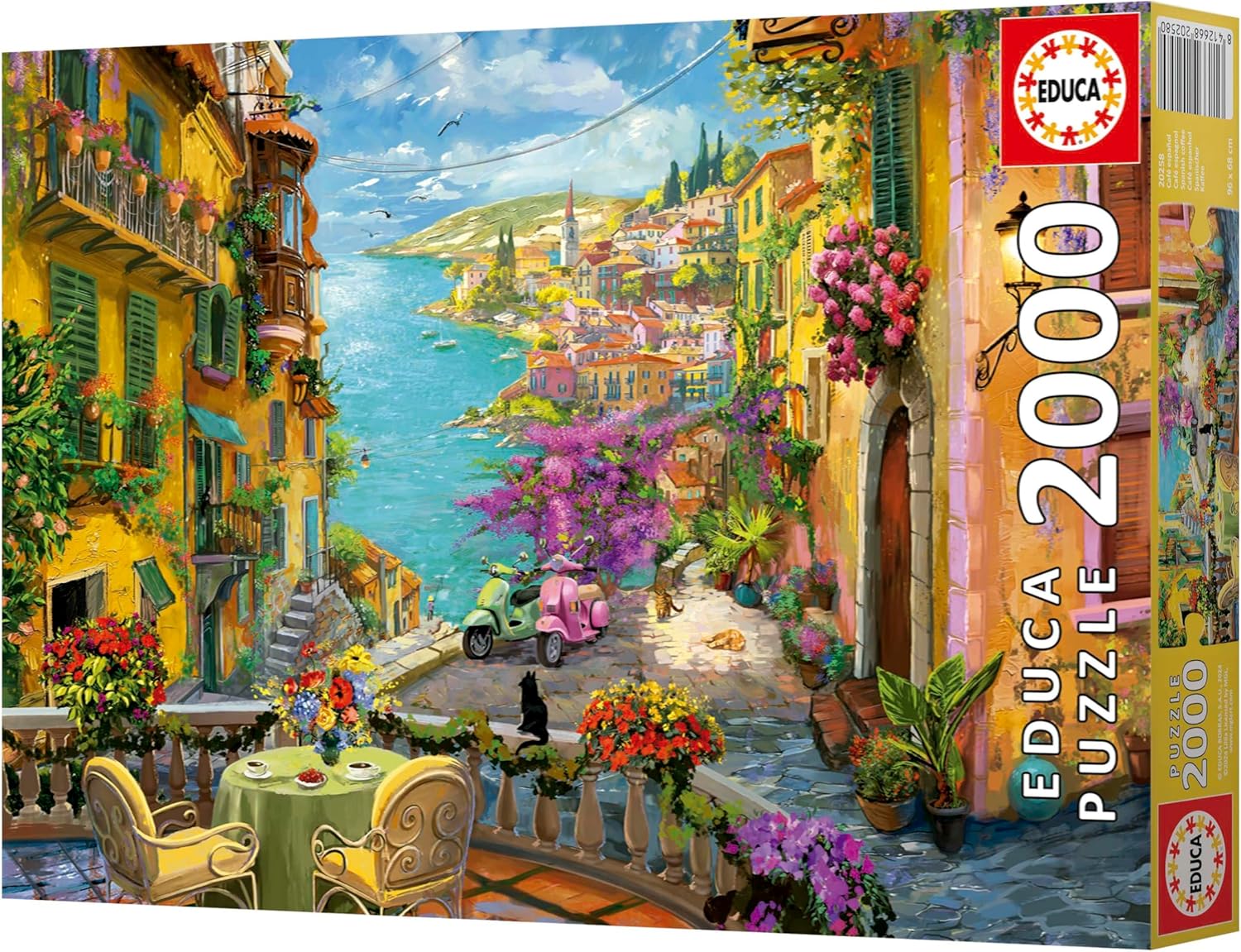 Thumbnail 4 de Puzzle Educa 2000 pièces pour adultes « Café espagnol » (96 × 68 cm) à partir de 14 ans