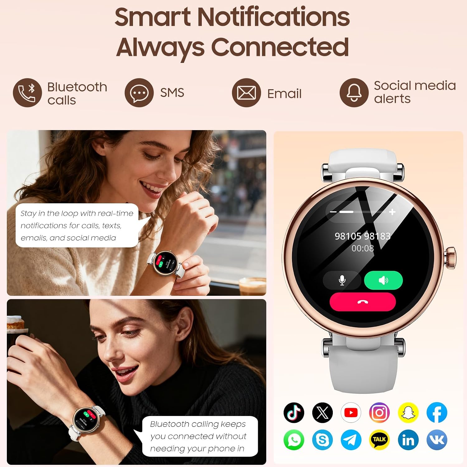 Detalle de TOZO S8 AMOLED smartwatch 1.32-inch