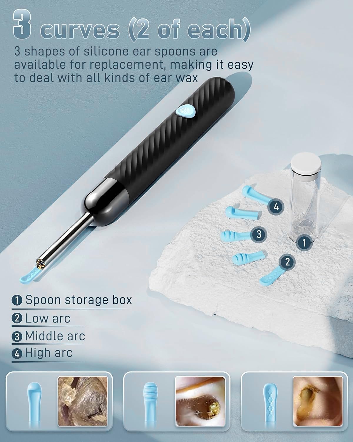 Detalle de Ear Wax Removal with Camera - 1080P Ear Scope Kit