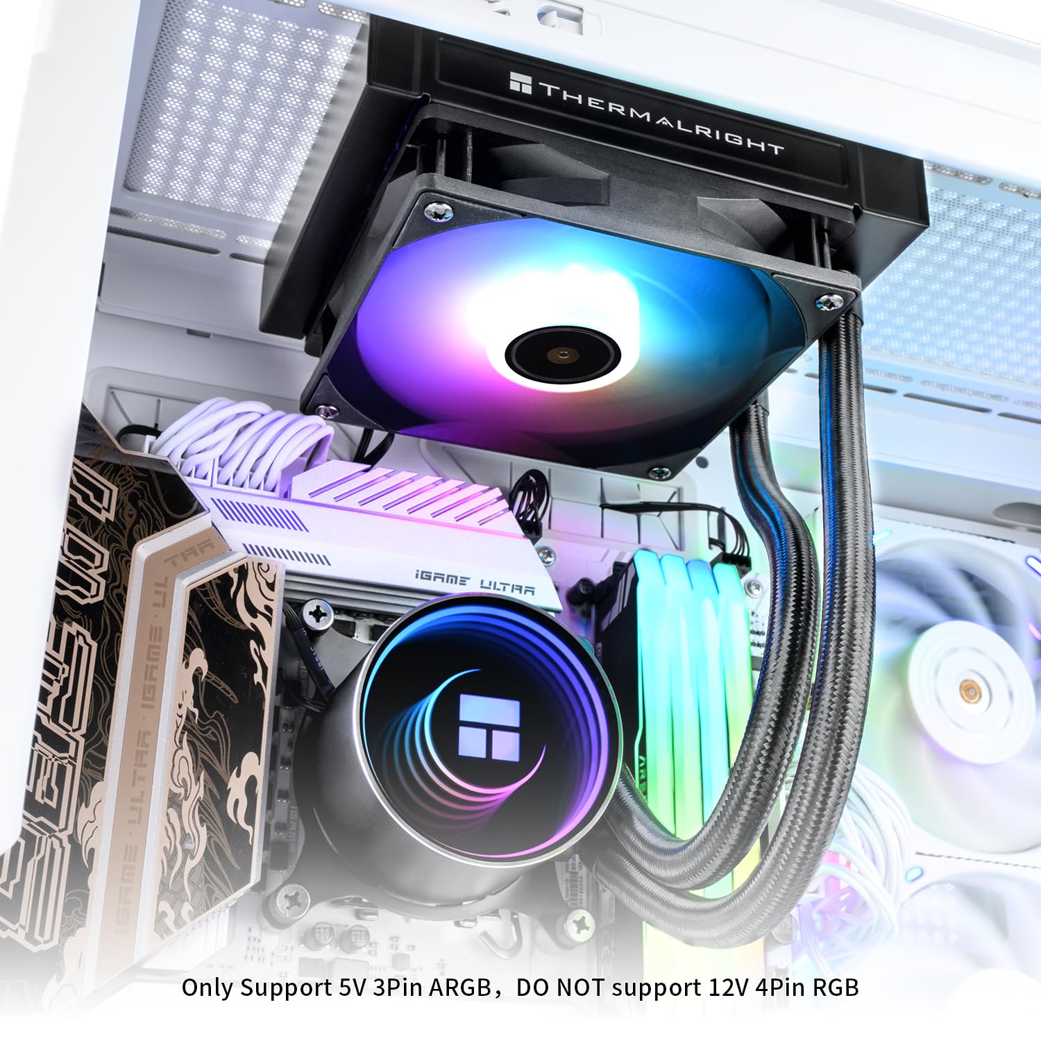Thumbnail 6 de Thermalright Frozen Notte 120 ARGB Black Liquid CPU Cooler, 120mm PWM Fan