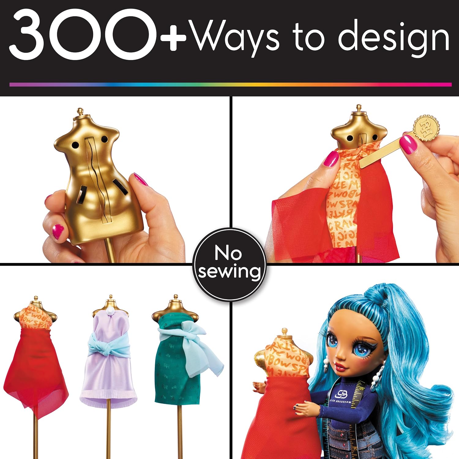 Detalle 2 de Rainbow High Dream & Design Modedesigner-Set 4–12