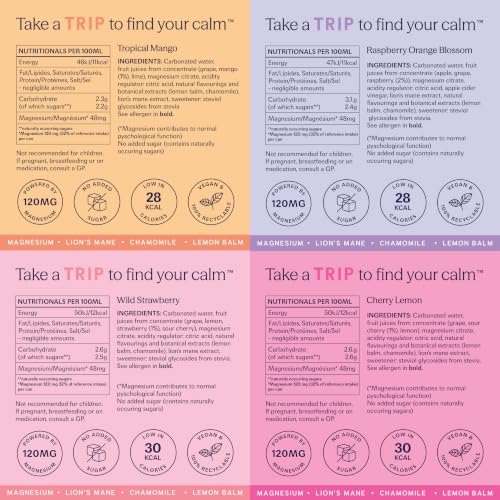 Detalle de TRIP Calm Magnesium Drink – Sparkling Mocktail Variety Pack (12 × cans)
