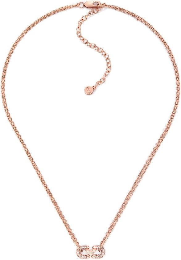 Thumbnail 6 de Emporio Armani Damen Halskette aus Messing mit Karabinerverschluss in Roségold
