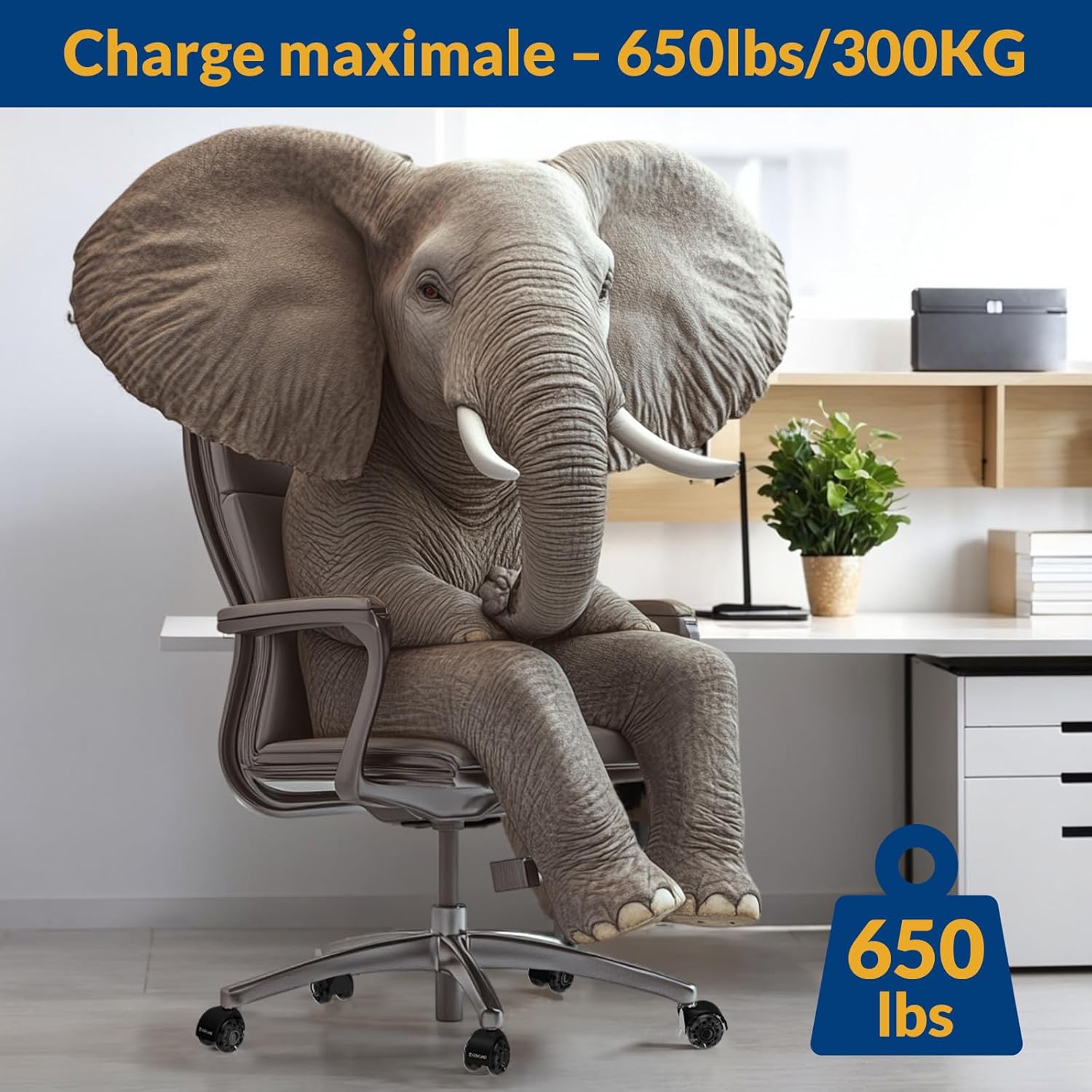 Thumbnail 6 de COSYLAND 5PCS Roulettes Chaise Bureau 11x22mm – Silencieuses, Capacité 300 kg, 360°