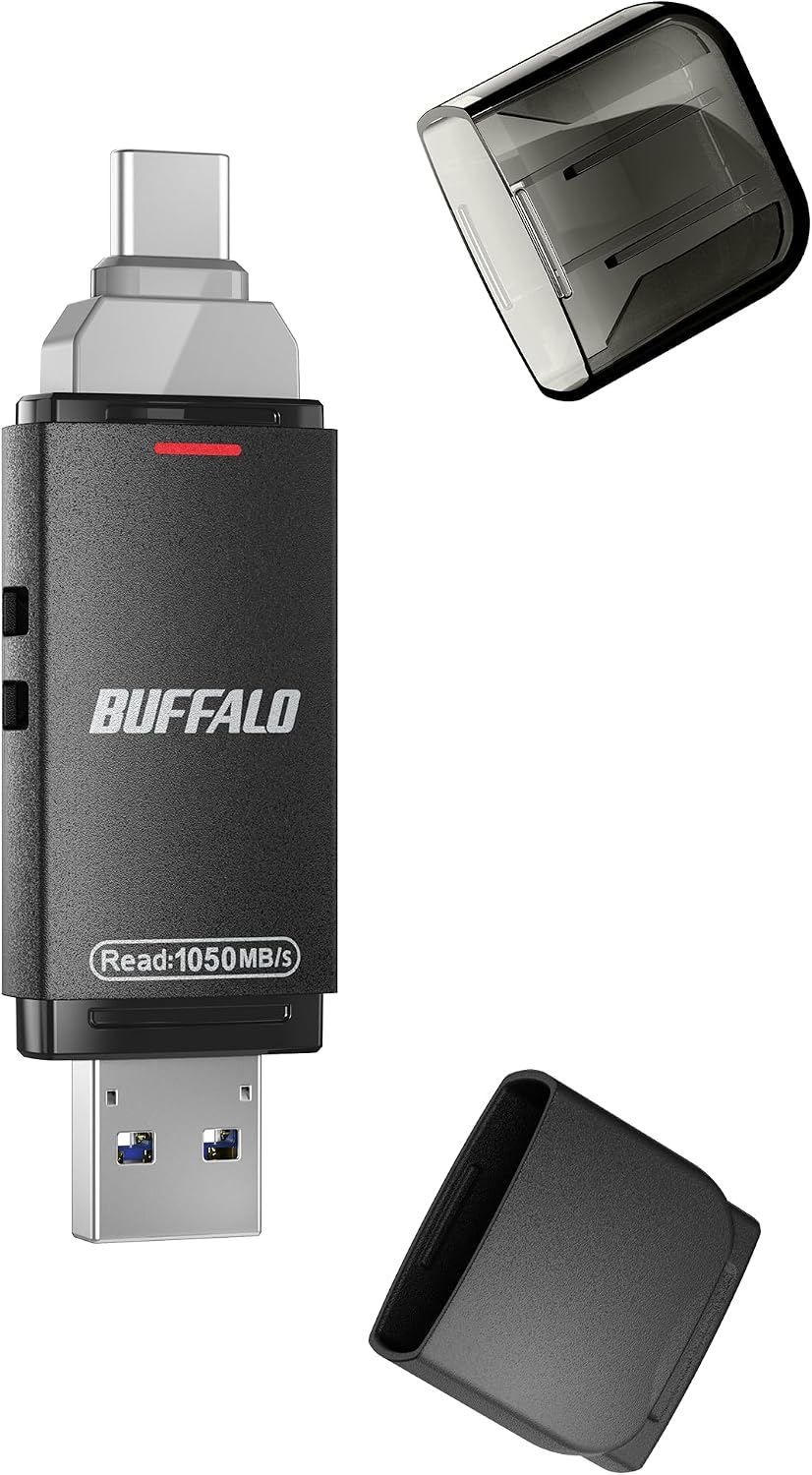 Detalle de バッファロー SSD-SDH250U3BA/N ポータブルSSD 250GB Type-C/A対応 USB 3.2 Gen 2