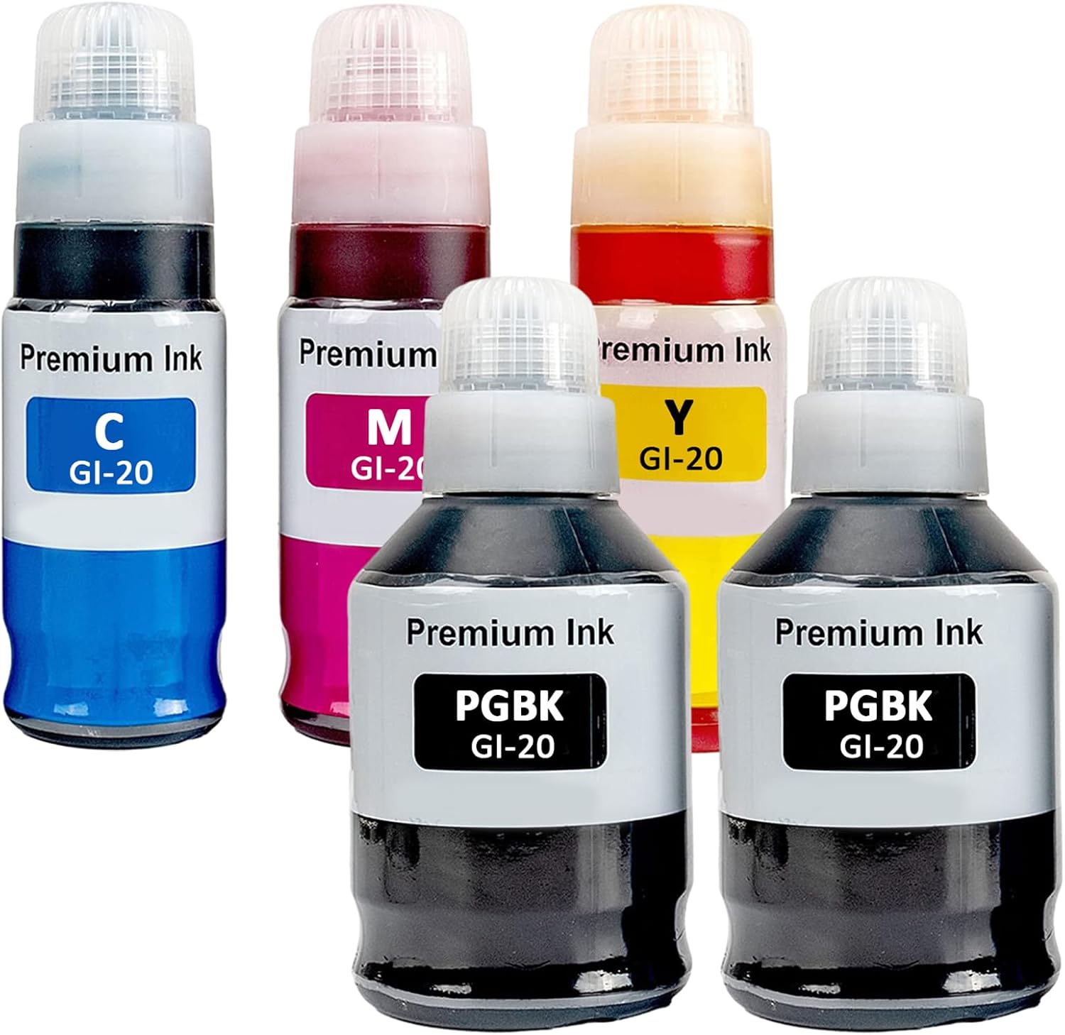 Detalle de LAIPENG GI20-5C-CA GI-20 Ink Refill Bottles, 5-Colour Set for PIXMA