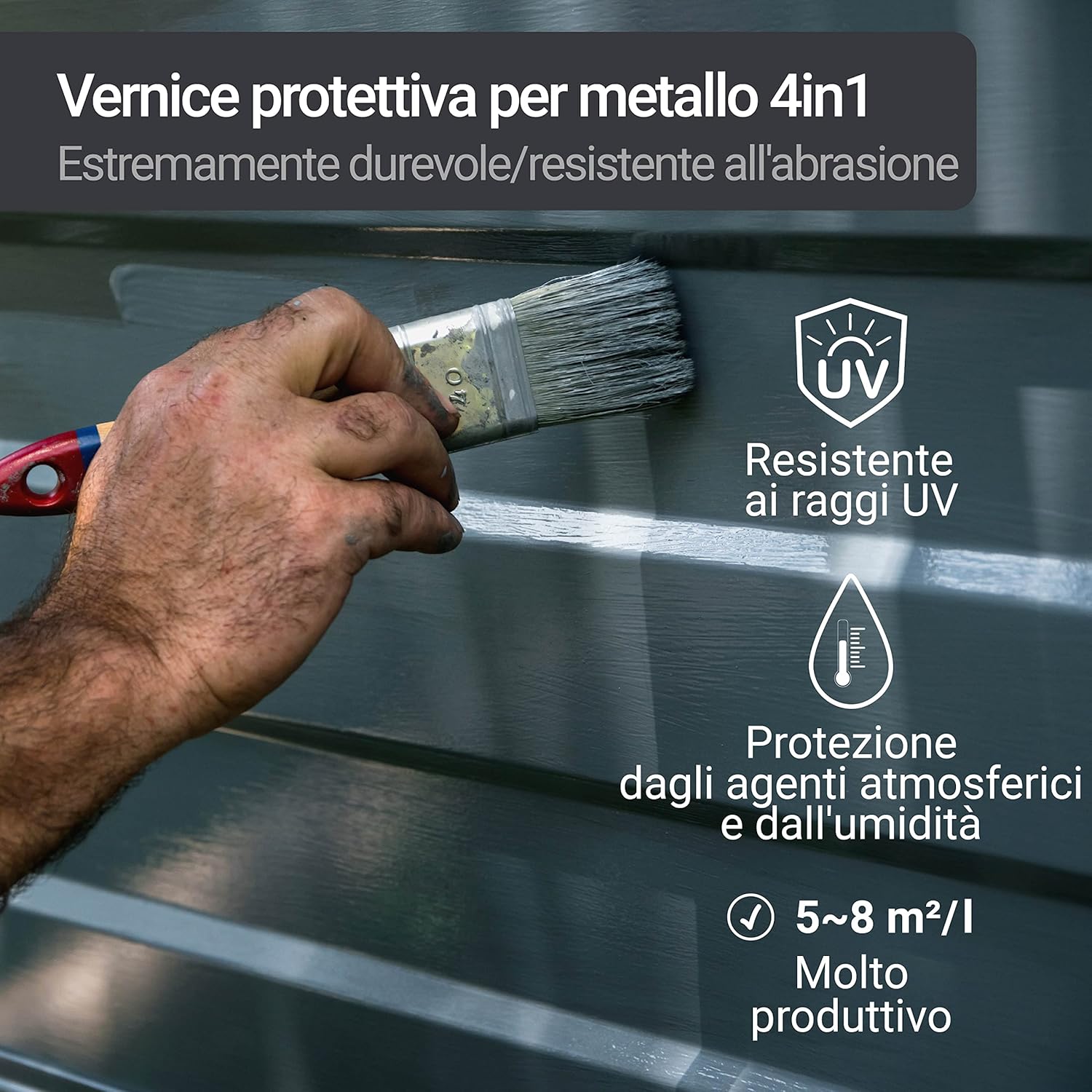 Thumbnail 2 de WO-WE W908 Vernice Metallo 5L Grigio antracite