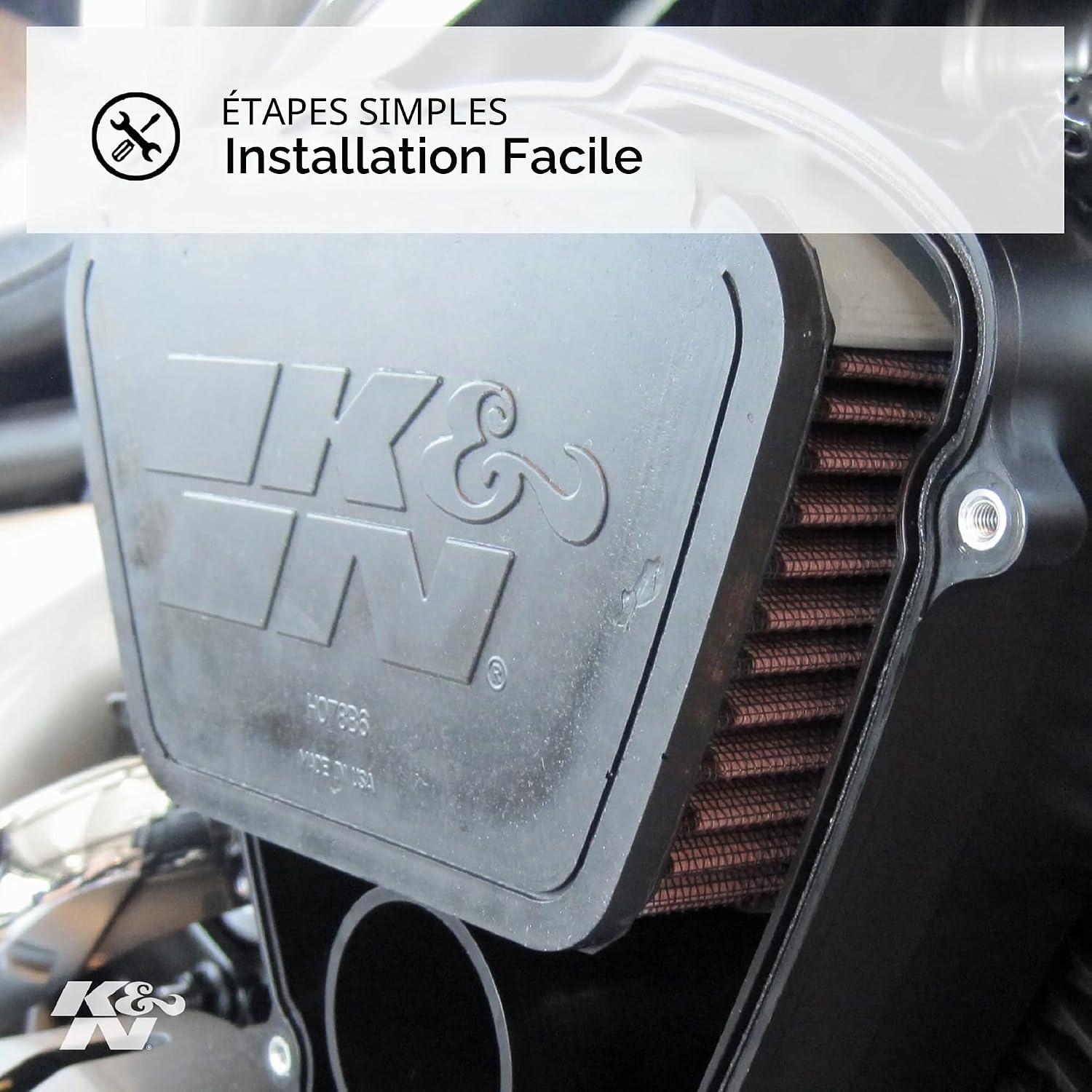 Thumbnail 2 de K&N Filtre à air de remplacement KA-8095 pour Kawasaki VN800 Vulcan (1995-2006)
